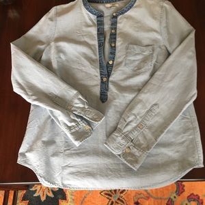 J. Crew Chambray Popover